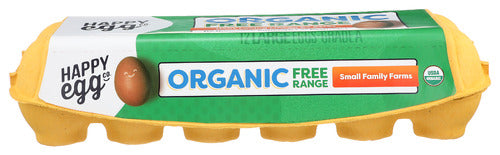 Happy Egg Organic Free-Range Eggs, 1 dozen