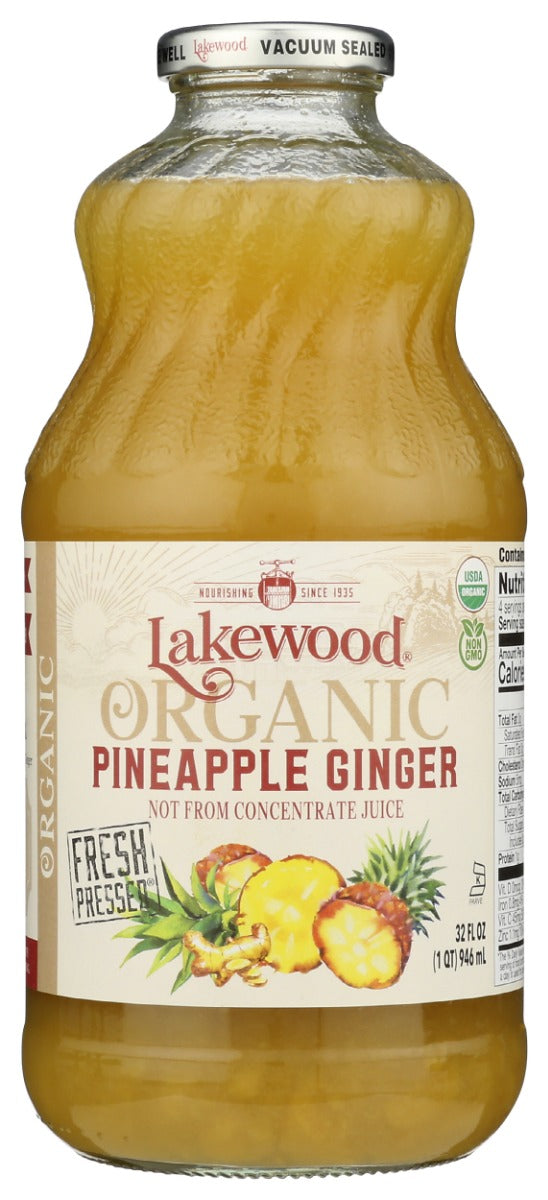Lakewood Organic Pineapple Ginger Juice, 32 fl oz
