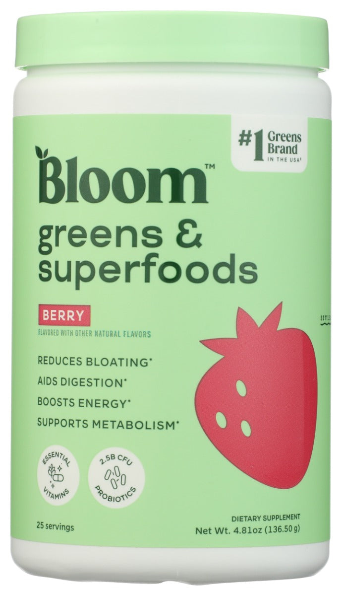Bloom Greens & Superfoods Berry Powder, 4.8 oz