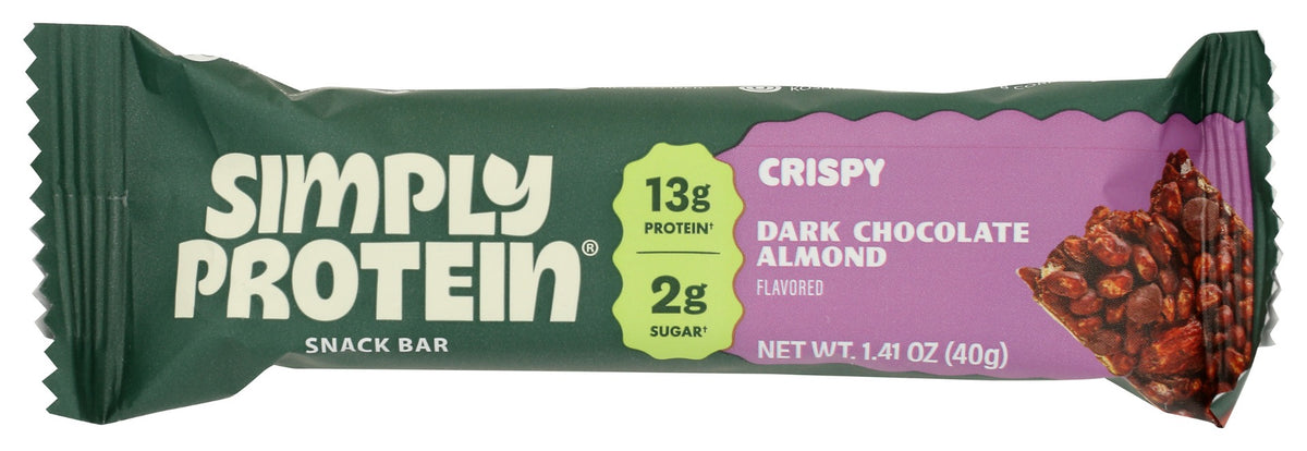 SimplyProtein Dark Chocolate Almond Crispy Bar, 1.41 oz
