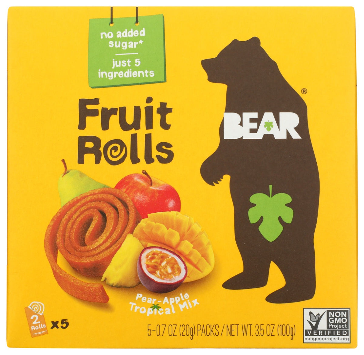 Tropical Mix Fruit Rolls 5 Count, 3.5 oz