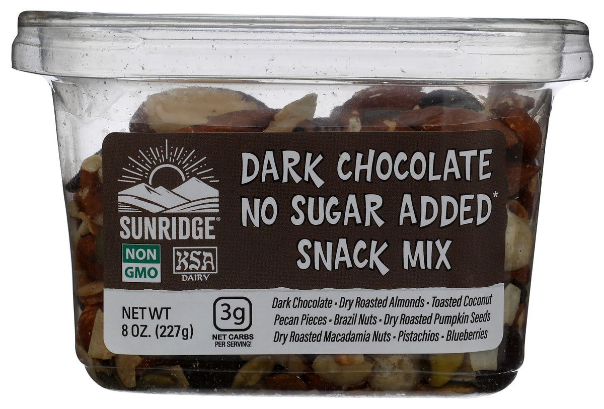 Dark Chocolate No Sugar Added Snack Mix, 8 oz