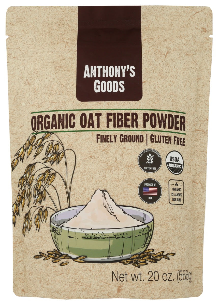 Anthony's Goods Organic Oat Fiber Powder, 20 oz