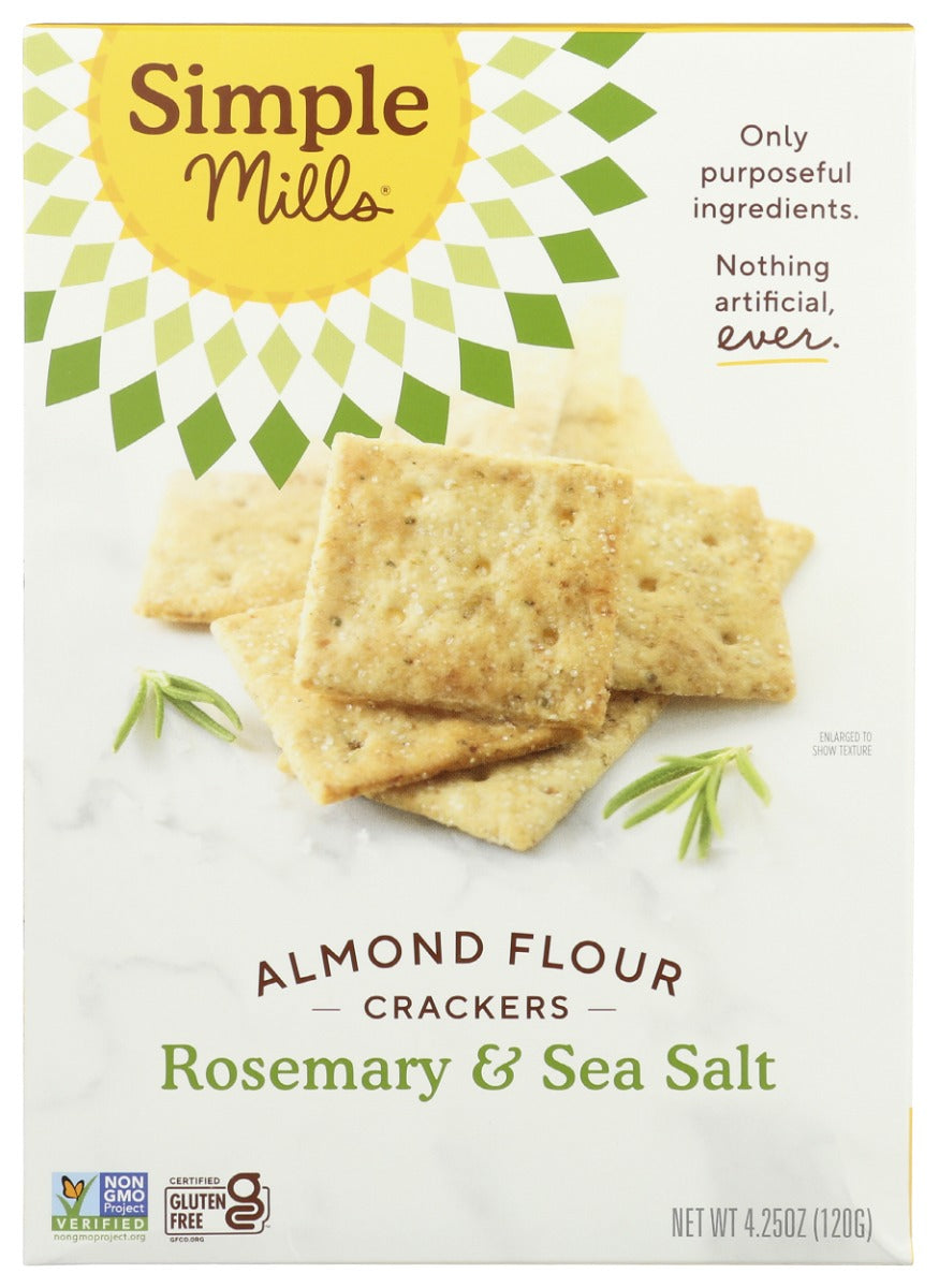 Simple Mills Rosemary & Sea Salt Almond Flour Crackers, 4.25 oz