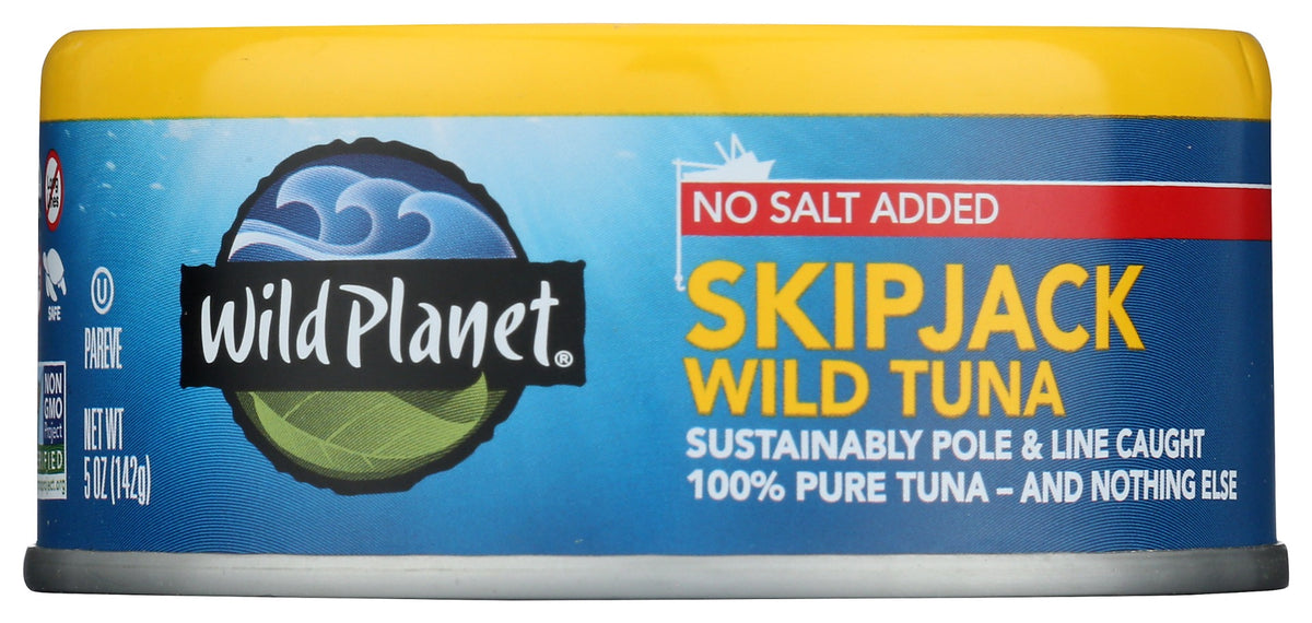 Wild Planet Skipjack Wild Tuna, No Salt Added, 5 oz