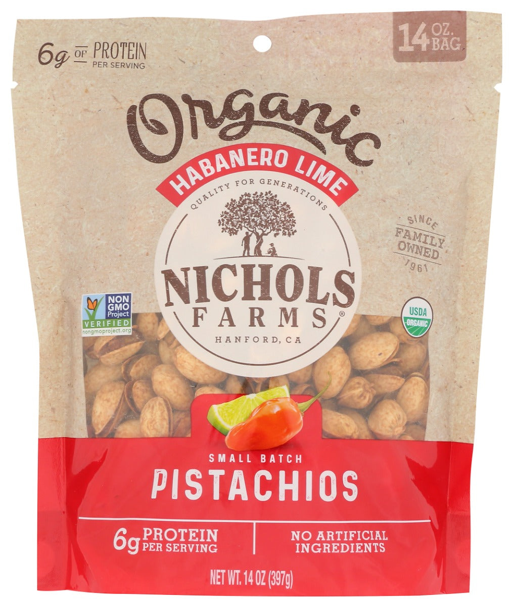 In Shell Organic Pistachios Habanero Lime, 14 oz