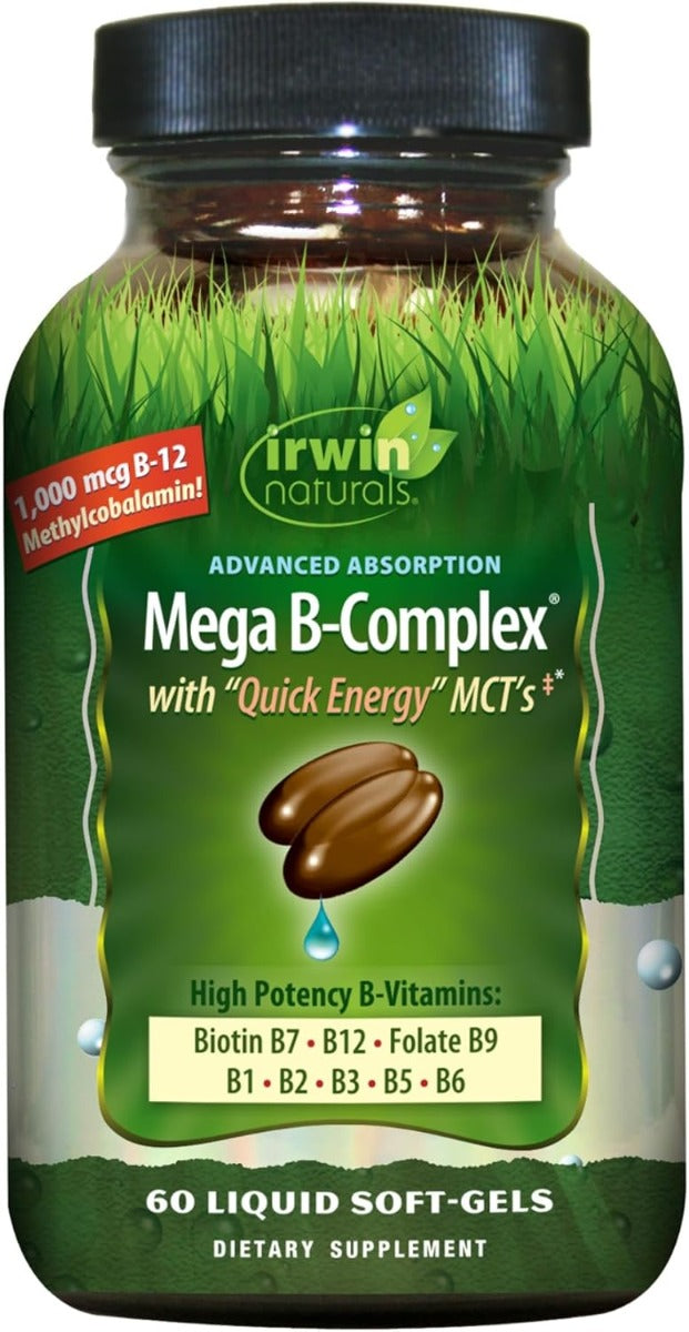 Irwin Naturals Advanced Absorption Mega B-Complex, 60 Softgels