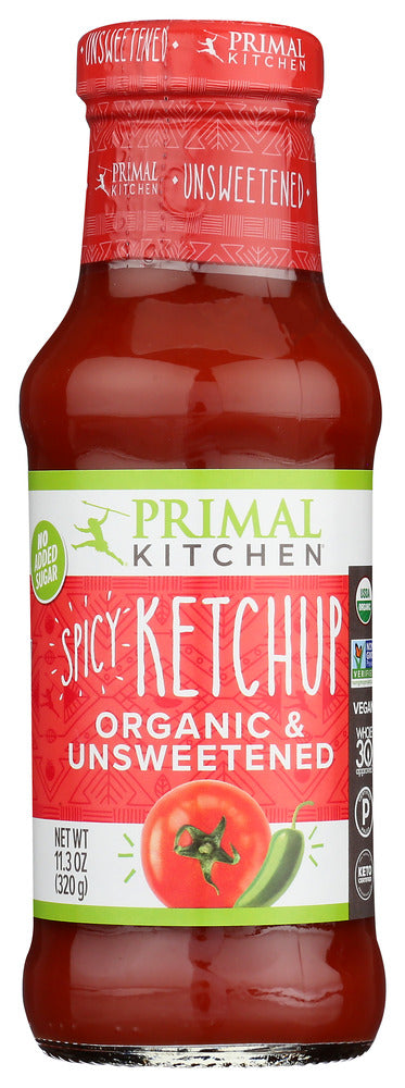 Primal Kitchen Organic Spicy Unsweetened Ketchup, 11.3 oz