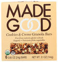 MadeGood Cookies & Creme Granola Bars, 5.1 oz