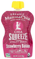 Mamma Chia Strawberry Banana Chia Squeeze, 3.5 oz