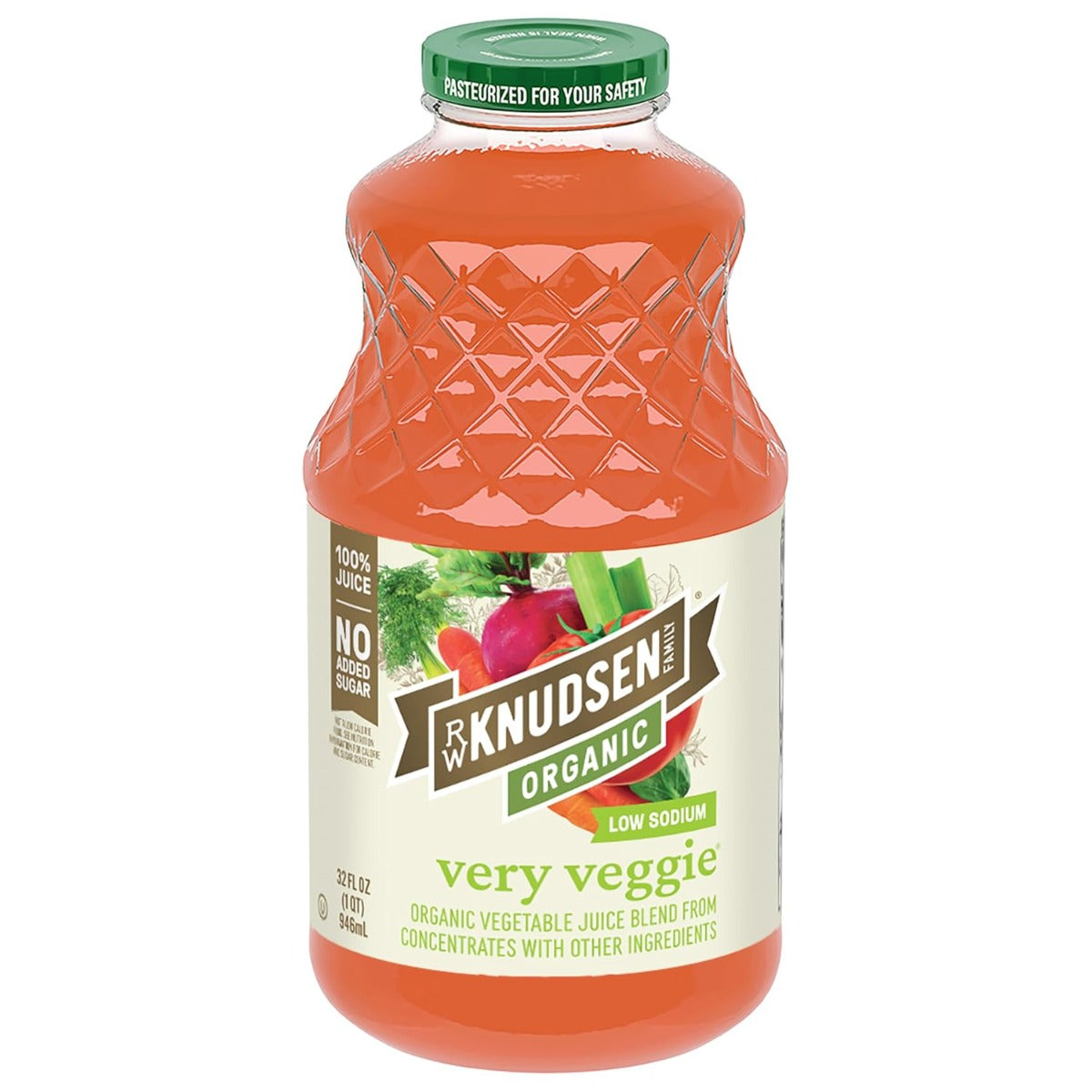 R.W. Knudsen Organic Low Sodium Very Veggie Juice, 32 oz