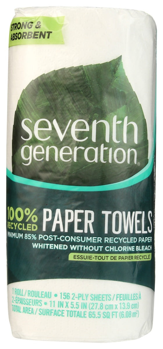 Seventh Generation Recycled White Paper Towels, 1 roll