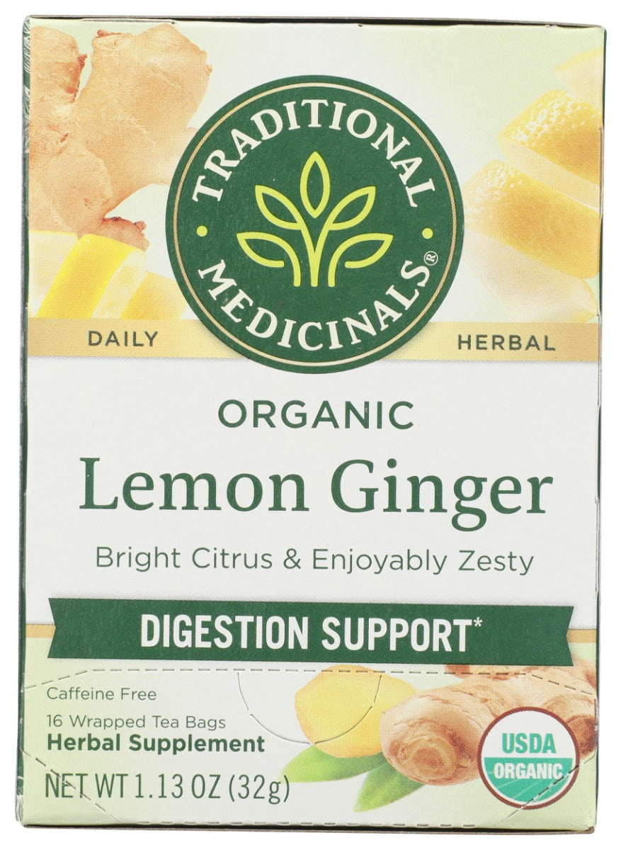 Traditional Medicinals Organic Lemon Ginger Tea, 16 bags