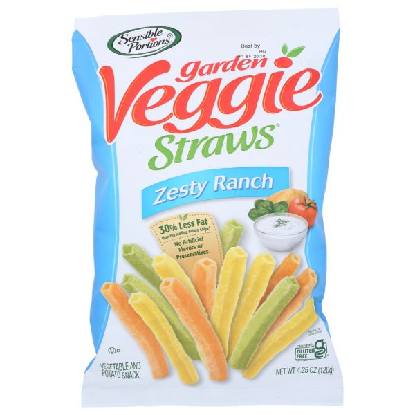 Sensible Portions Zesty Ranch Veggie Straws, 5 oz